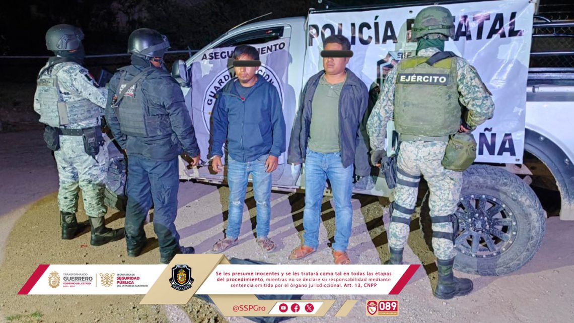 Detienen corporaciones de seguridad a dos hombres en Cochoapa El Grande Detienen corporaciones de seguridad a dos hombres en Cochoapa El Grande