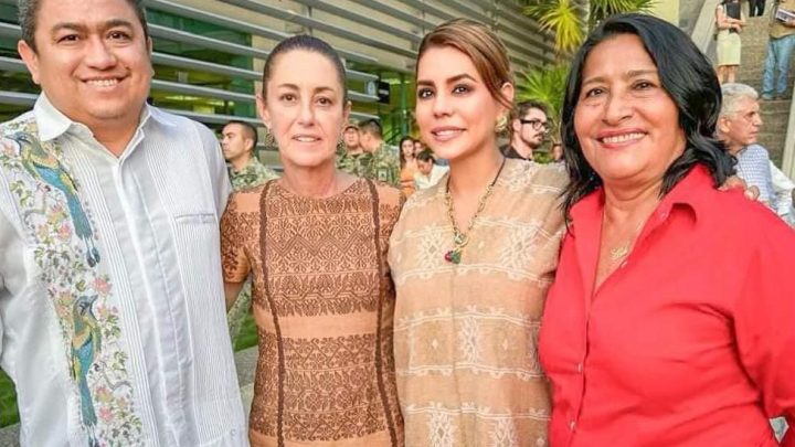 Se reúne Abelina con López Obrador y Claudia Sheinbaum en Acapulco
