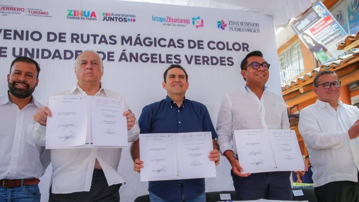 Firma Gobierno de Guerrero y SECTUR Federal convenio de Rutas Mágicas de Color en Zihuatanejo