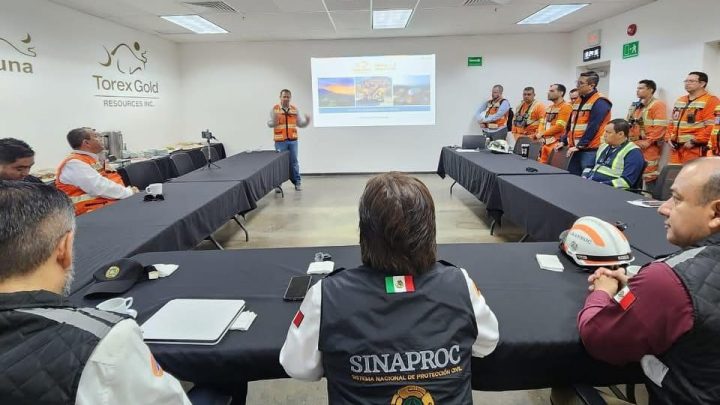 Titular de la SGIRPCGRO junto con autoridades federales, realizan recorrido por empresa minera ubicada en Cocula