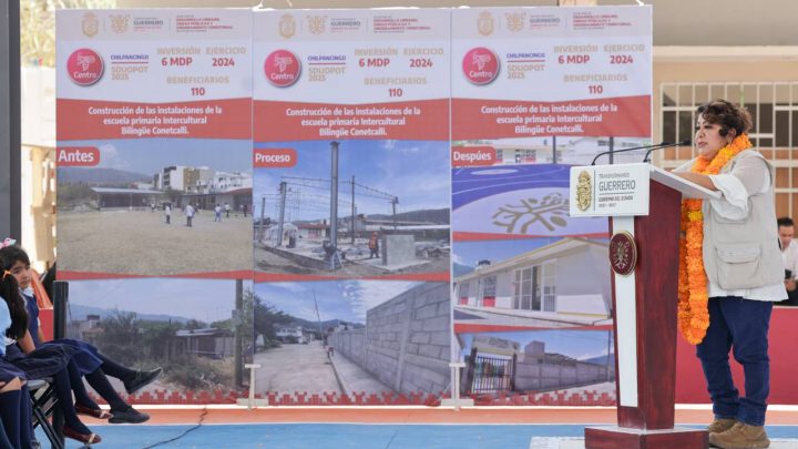 Dignifica Evelyn Salgado instalaciones de escuela primaria bilingüe en Chilpancingo