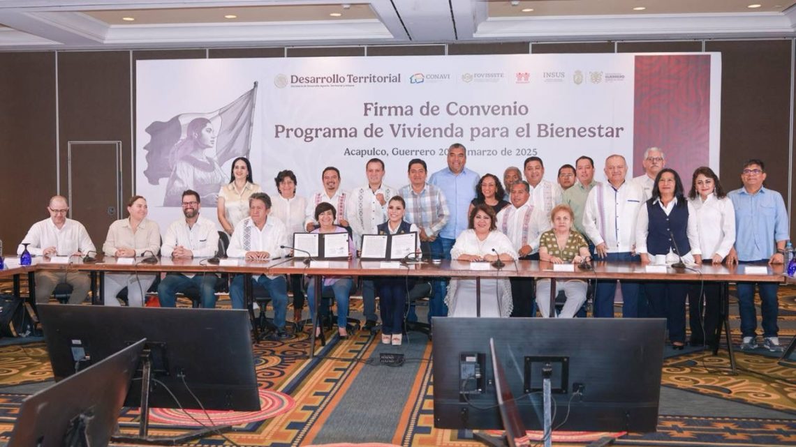 Firman Evelyn Salgado y la titular de Sedatu, Edna Elena Vega el Convenio del Programa de Vivienda para el Bienestar Firman Evelyn Salgado y la titular de Sedatu, Edna Elena Vega el Convenio del Programa de Vivienda para el Bienestar