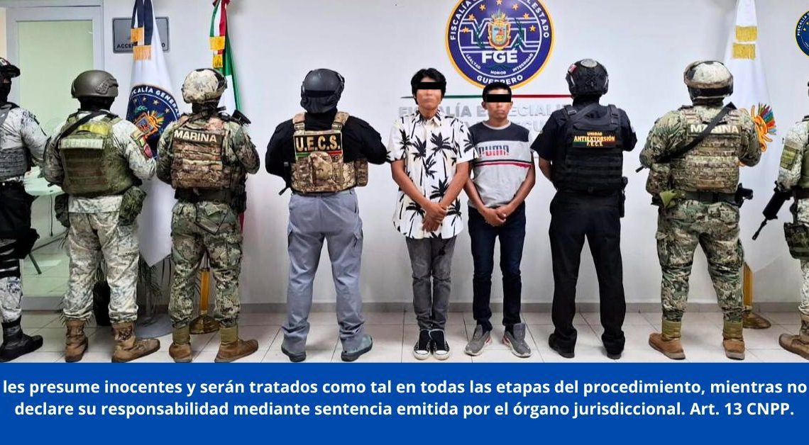 FGEGuerrero detiene en flagrancia a dos hombres en posesión de droga en Acapulco