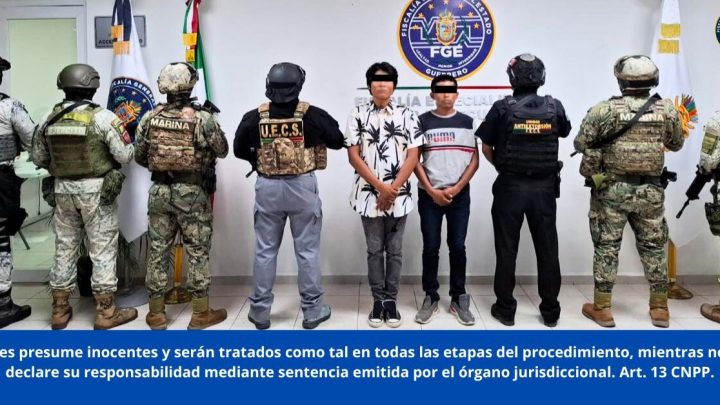 FGEGuerrero detiene en flagrancia a dos hombres en posesión de droga en Acapulco