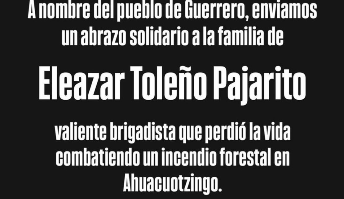 Fallece brigadista en Guerrero mientras combatía incendio forestal