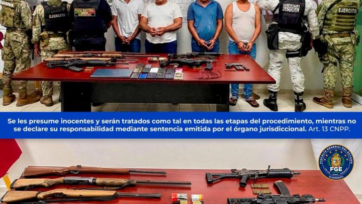 FGEGuerrero ejecuta cateo en Coyuca de Benítez; hay cuatro detenidos
