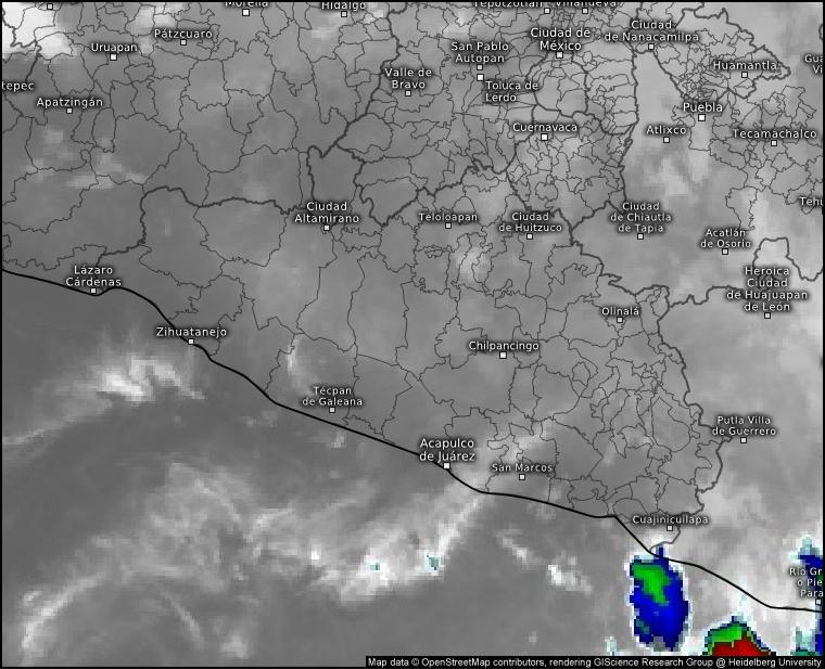Se pronostican más lluvias para la mañana de este martes en zonas de Guerrero