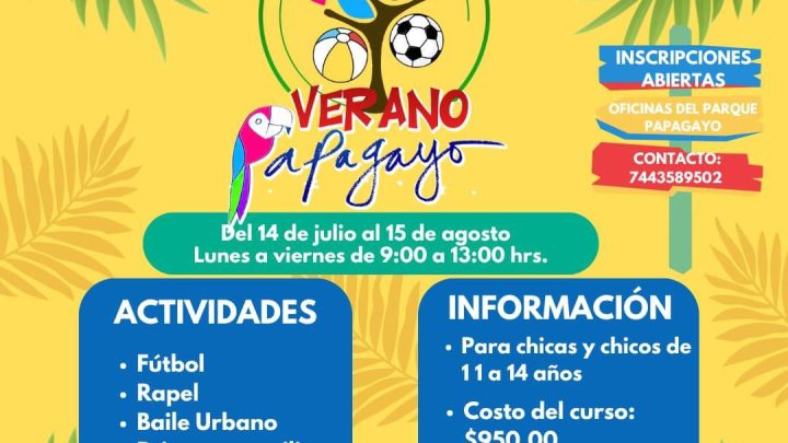 Llegan los cursos de verano del Parque Papagayo con mucha diversión y conocimiento para la niñez