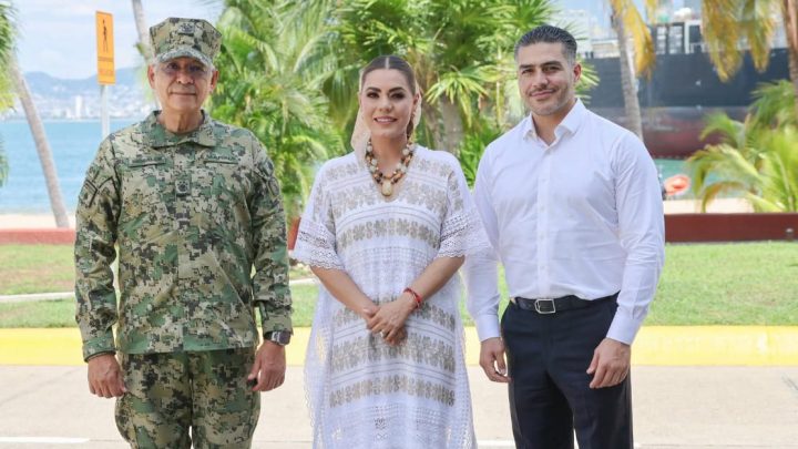 Firme respaldo a Guerrero: Gobernadora Evelyn Salgado se reúne con Harfuch y titular de Marina en Acapulco