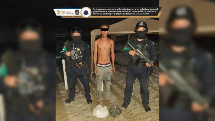 Policía Ecológica Estatal detiene a un hombre por extracción ilegal de 247 huevos de Tortuga Marina en Acapulco