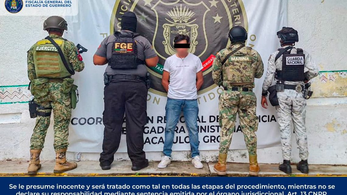 📍#FGEGuerrero cumplimentó orden de aprehensión de un hombre por el delito contra la salud en Acapulco