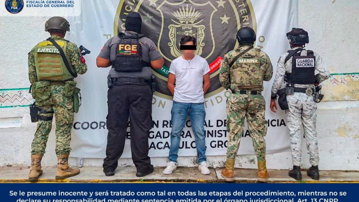 📍#FGEGuerrero cumplimentó orden de aprehensión de un hombre por el delito contra la salud en Acapulco