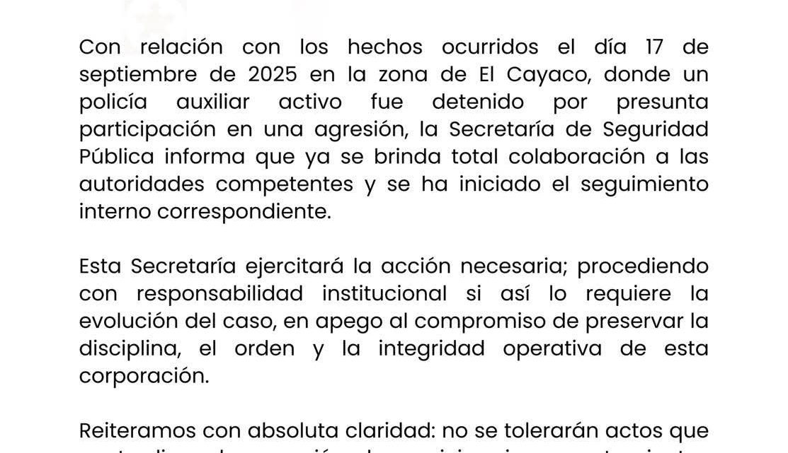 Detienen a policía de la SSP en Acapulco por agredir a un hombre en El Cayaco