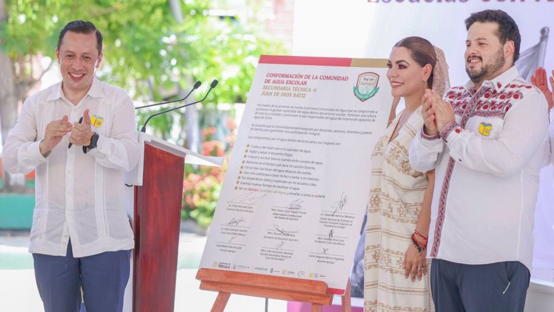 Evelyn Salgado entrega 37 Sistemas de Captación de Agua de Lluvia del programa “Escuelas con Agua”