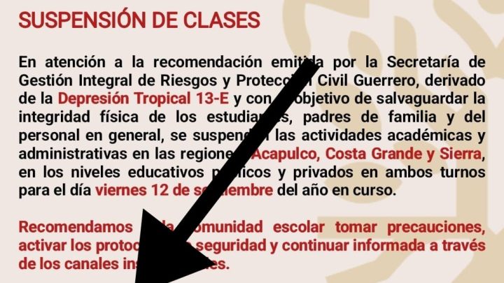 Gobierno de Guerrero implementa código QR en comunicados de suspensión de clases para combatir la infodemia