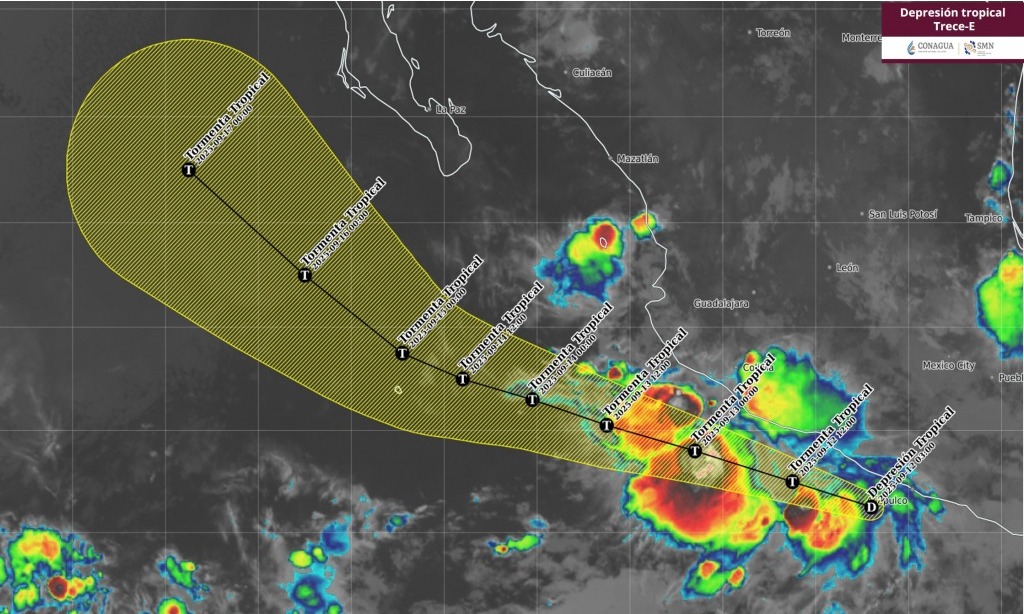 Se aleja Depresión Tropical Trece-E de Guerrero; Acapulco tendrá buen clima desde esta noche para celebrar las fiestas patrias