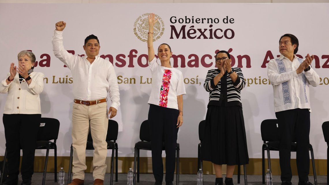 PRESIDENTA CLAUDIA SHEINBAUM ANUNCIA APOYO DEL GOBIERNO DE MÉXICO PARA PAGAR A DOCENTES DE SAN LUIS POTOSÍ