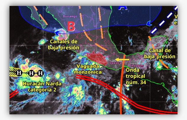 La SGIRPCGRO prevé lluvias por la tarde noche de este miércoles por el paso de la Onda Tropical Número 34