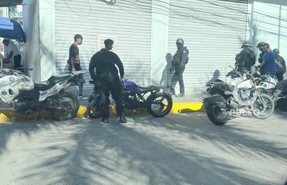 Policías Estatales detienen a asaltantes tras persecución en Acapulco