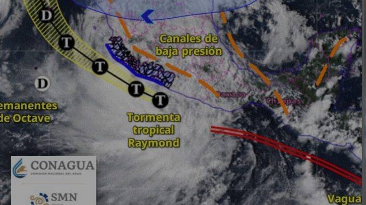La Tormenta Tropical Raymond generará lluvia y oleaje elevado frente a las costas de Guerrero: SGIRPCGRO